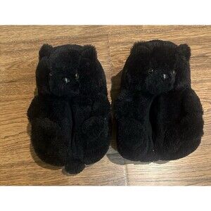 Black Bear Slippers One Size Fits All